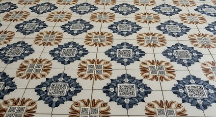 Ornate Tiles with QR Codes