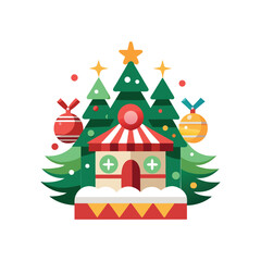 Christmas Flat Design Vector Illustration