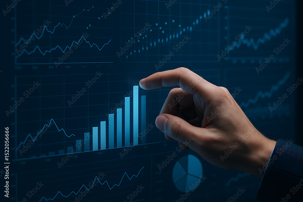 Poster data-driven growth interactive visualization of business performance and strategic planning using ad