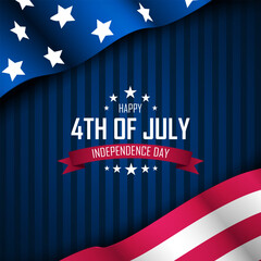 Happy Fourth of July Independence day USA Background Design Vector illustration