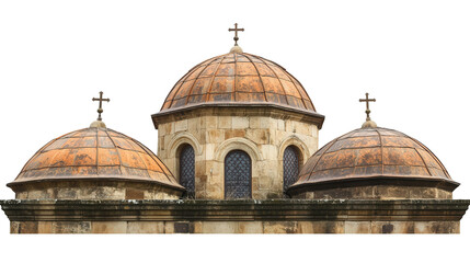 Obraz premium Ancient Armenian monastery dome Transparent background, PNG