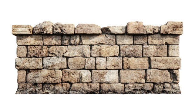 Fototapeta Ancient Greco-Bactrian temple wall Transparent background, PNG