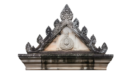 Ancient Khmer temple spire transparent background, PNG