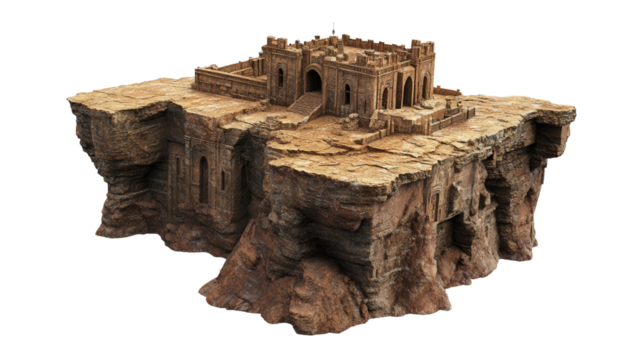Ancient monolithic church of Lalibela Transparent background, PNG