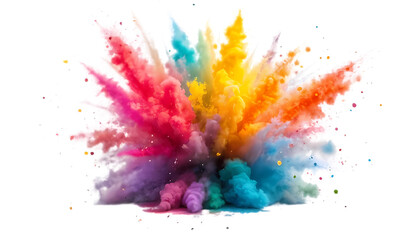 Where Colors Collide: A Dazzling Rainbow Powder Burst