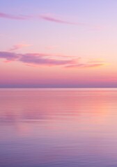 Fototapeta premium Serene Sunset Over Tranquil Waters - Peaceful sunset, reflecting on calm water, symbolizing serenity, tranquility, hope, peace, and new beginnings
