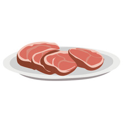 raw meat on a plate