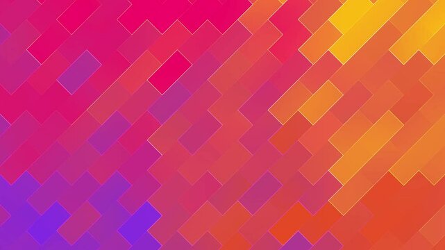 Colorful abstract background of pink, orange, and yellow rectangles suitable for vibrant designs and eye catching presentations. Bright and energetic visual for projects.