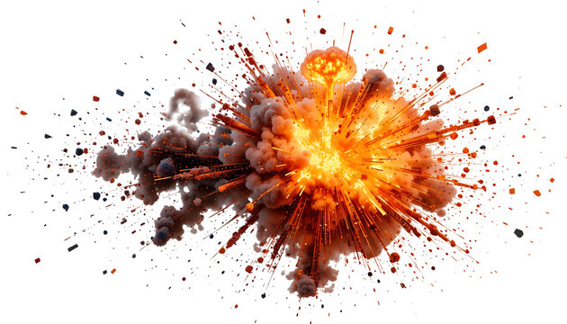 Dramatic explotion transparent image
