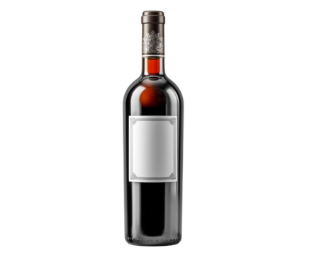 Isolate transparent Wine Bottle, Without Logo or Text, Red Wine, Celebration Wine, Party Wine
