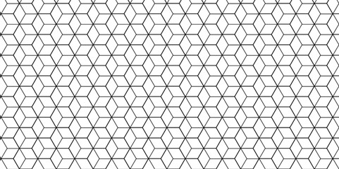 Fototapeta premium Vector tiles gradient science web tech connection triangle diamond honeycomb hexagon art. Seamless pattern with hexagon square cube geometric pattern shapes grid metal element texture design. 