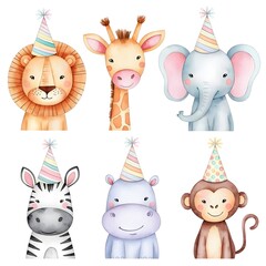 set of funny animals