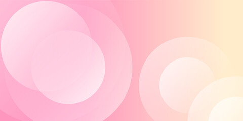 Minimalist banner background, pastel colorful, pink and yellow gradations. modern vector