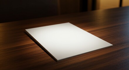 Mockup of a blank paper sheet on a wooden table for your design presentation and advertisement needs on transparent background