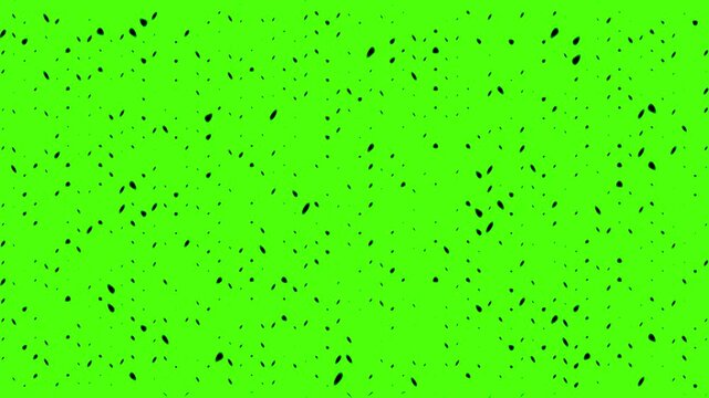 Hi tech motion graphic background, flickering dots on green screen