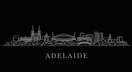 Adelaide Skyline Outline.