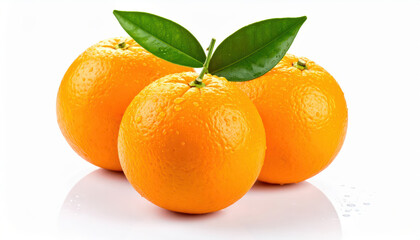 Orange fruit white background