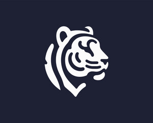 Simple tiger head logo for brand identity