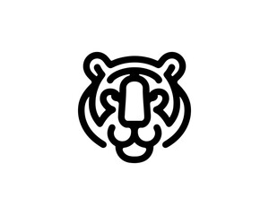 Simple tiger head symbol for business logos