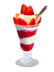 フルーツパフェ（いちご）スプーン付き