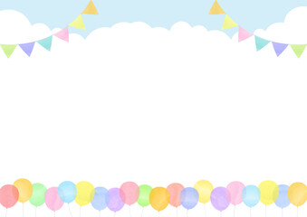 お洒落な風船のフレーム