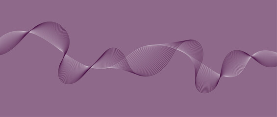 Abstract wave lines in color gradient on minimalist background. Futuristic and dynamic look, perfect for tech, digital, and modern design projects.