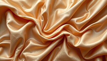 Obraz premium gentle abstract pattern of flowing silk in shades of ochre and honey, cinematic 4k quality.