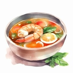 Delicious Shrimp Soup with Fresh Vegetables and Citrus Flavors