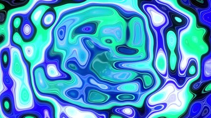 Piece features swirling blue, green, and white patterns ideal for backgrounds, digital art, abstract design, textile prints, or event invites.