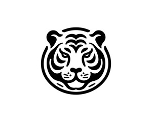 Obraz premium Modern outlined tiger head logo for identity
