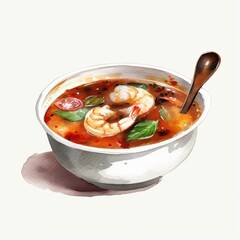 Delicious Shrimp Soup with Fresh Herbs and Vibrant Colors