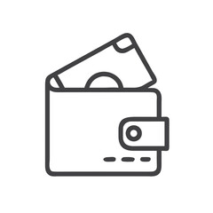 Wallet with Credit Card Icon for Financial Apps, Banking Websites and Personal Finance Management Tools - Money Management Symbol