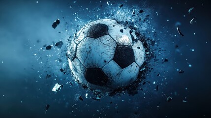 Fototapeta premium Exploding Soccer Ball. (3)