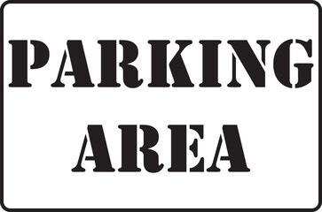 Vector illustration of a parking area sign
