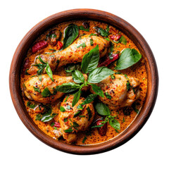Delicious Chicken Drumsticks Cooked in Spicy Red Coconut Sauce