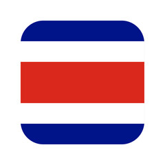 Costa Rica flag rounded square icon
