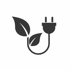 Eco-friendly Plug and Leaf Vector.