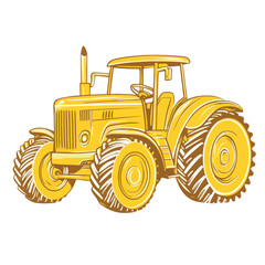 tractor isolated on white