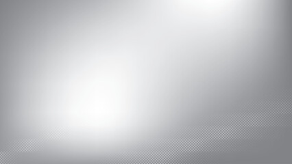 Abstract white and gray gradient background with dot pattern, halftone effect. Vector illustration.