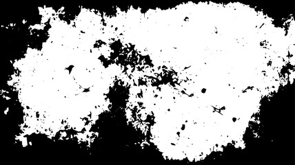 Burnt Edge Grunge Texture Background, Black and White Distressed Splatter Frame Overlay