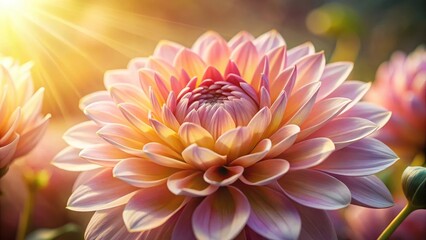 Obraz premium Intricate flower petals unfolding in sunlight , plant life, nature, plant life, nature