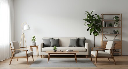 Serene Minimalist Living Room Design: Modern Comfort and Style