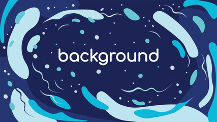 Abstract blue swirling background with fluid shapes and dots, creating a dynamic and modern design. Perfect for digital projects, presentations, and creative visuals.