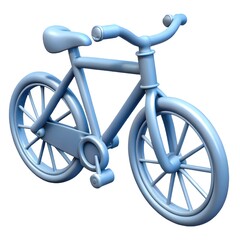 Clean 3D art outline of a bicycle. Ideal for promoting green transportation, healthy lifestyle, or eco-friendly travel vector illustrations.