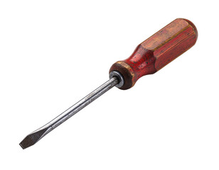 Vintage screwdriver on a white background.