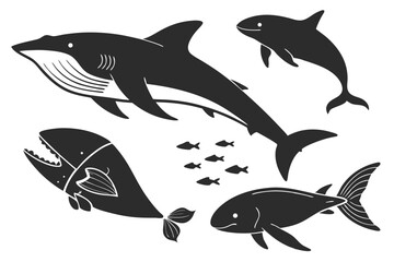 Obraz premium Fish icon vector isolated