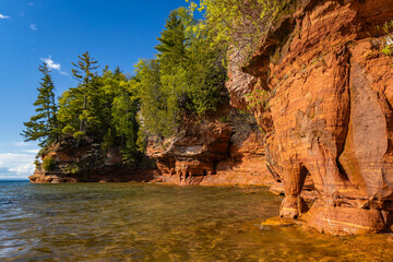 Obraz premium Close-Up View of Meyers Beach Sea Caves