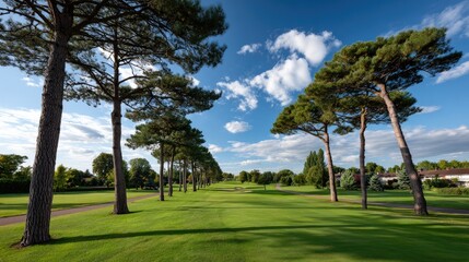 Obraz premium Golf course fairway scene