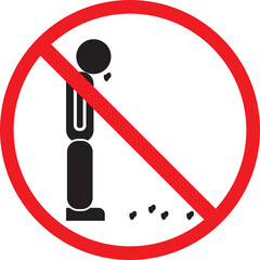 The sign prohibiting spitting in this place