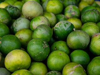 Fresh Organic Green Lime at local market.